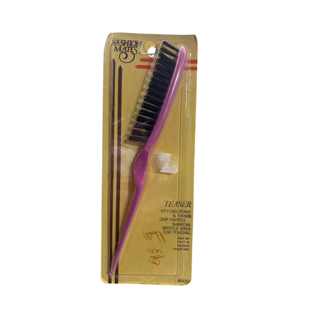 Fashion Mates Teaser Styling Point Thumb Grip Handle Hair Brush Vintage
